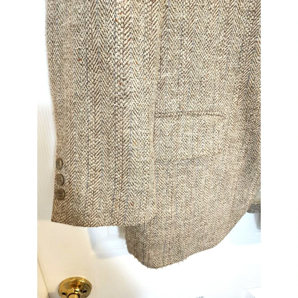 Kuppenheimer Mens Vintage Tweed Herringbone Wool Blazer Sports Jacket